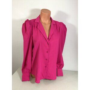 Spazio Cinque Career Blouse Puffy Shoulders Made in Italy Womens Medium